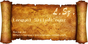 Lengyel Szilvánusz névjegykártya
